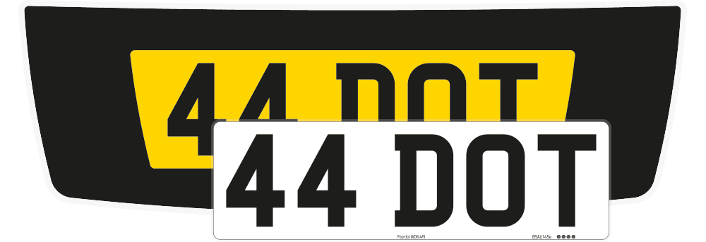 Aston Martin DB9 Black Signature & Zero Plate Set