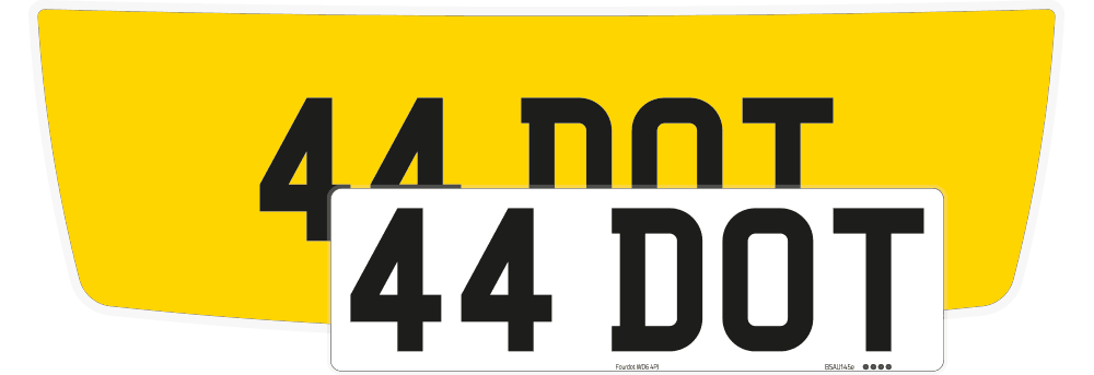 Aston Martin DB9 Reflective Signature & Zero Plate Set