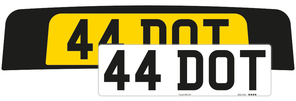 Black Signature rear plate and compact Zero front plate for Lotus Emira