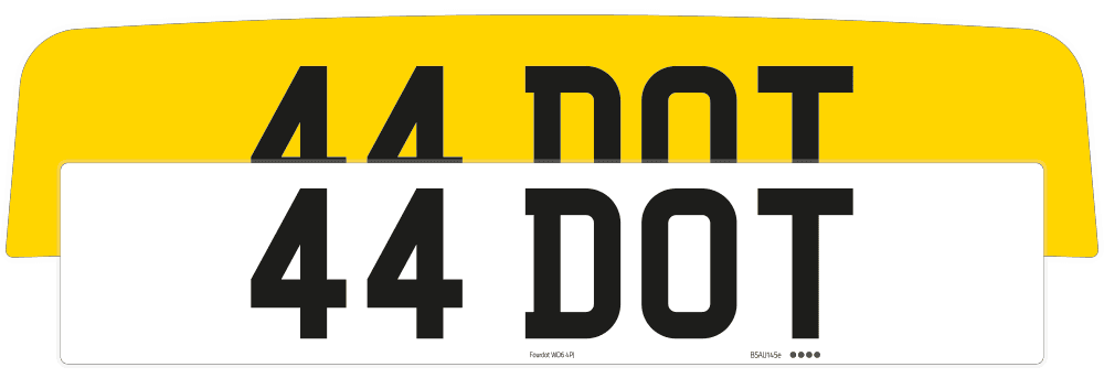 Reflective Signature and Classic number plates for Lotus Emira