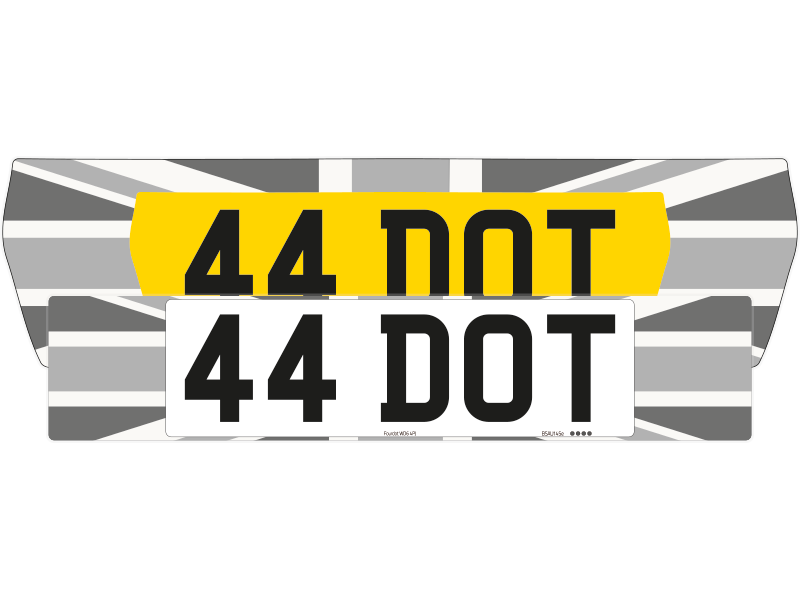 MINI Countryman Union Jack number plates with Classic front plate
