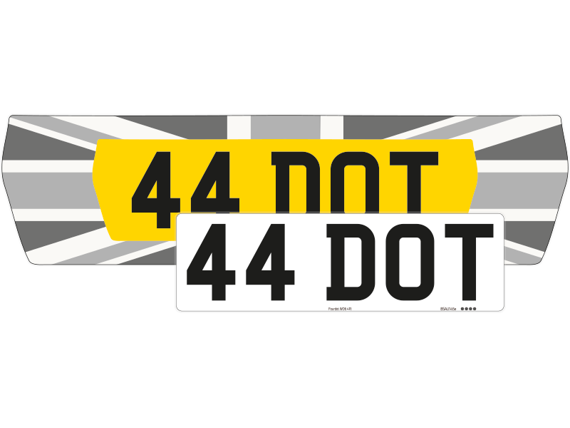 MINI Countryman Union Jack number plates with compact Zero front plate