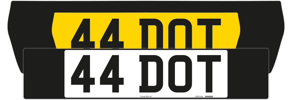 MINI Countryman black designer number plate set with Classic front plate