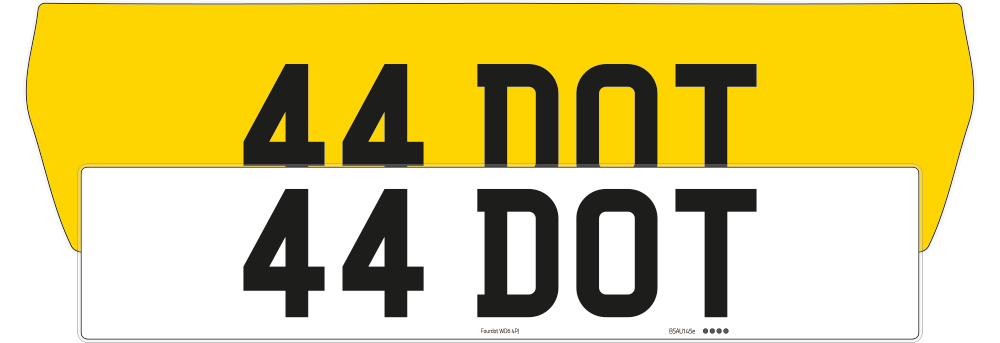 MINI Countryman fully reflective number plate set with Classic front plate