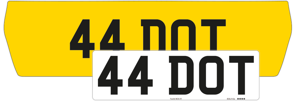 MINI Countryman fully reflective number plate set with compact Zero front plate