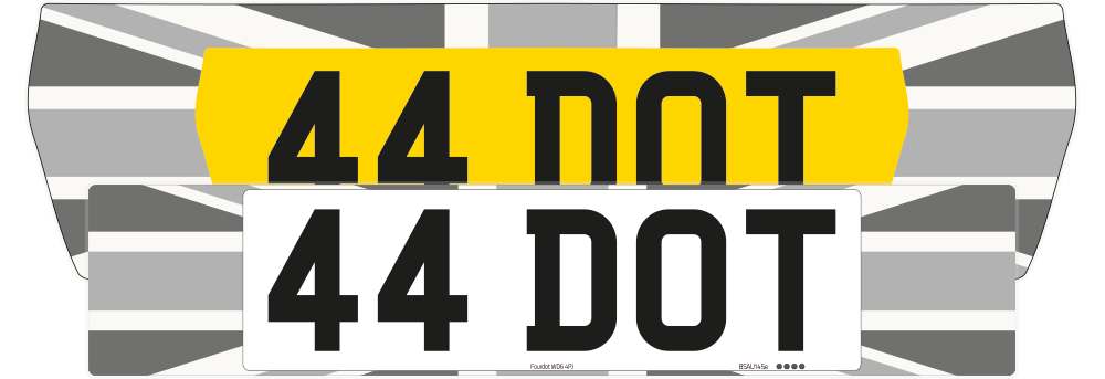 MINI Countryman Union Jack number plate set with Classic front plate